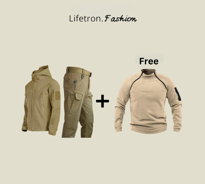 Military | Tactical Wind/Waterproof Suit + Free Fleece Sweater