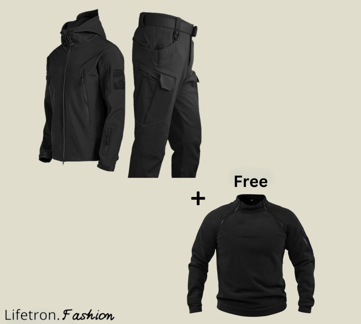 Military | Tactical Wind/Waterproof Suit + Free Fleece Sweater